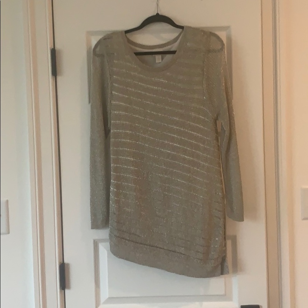 Chico’s metallic thread top